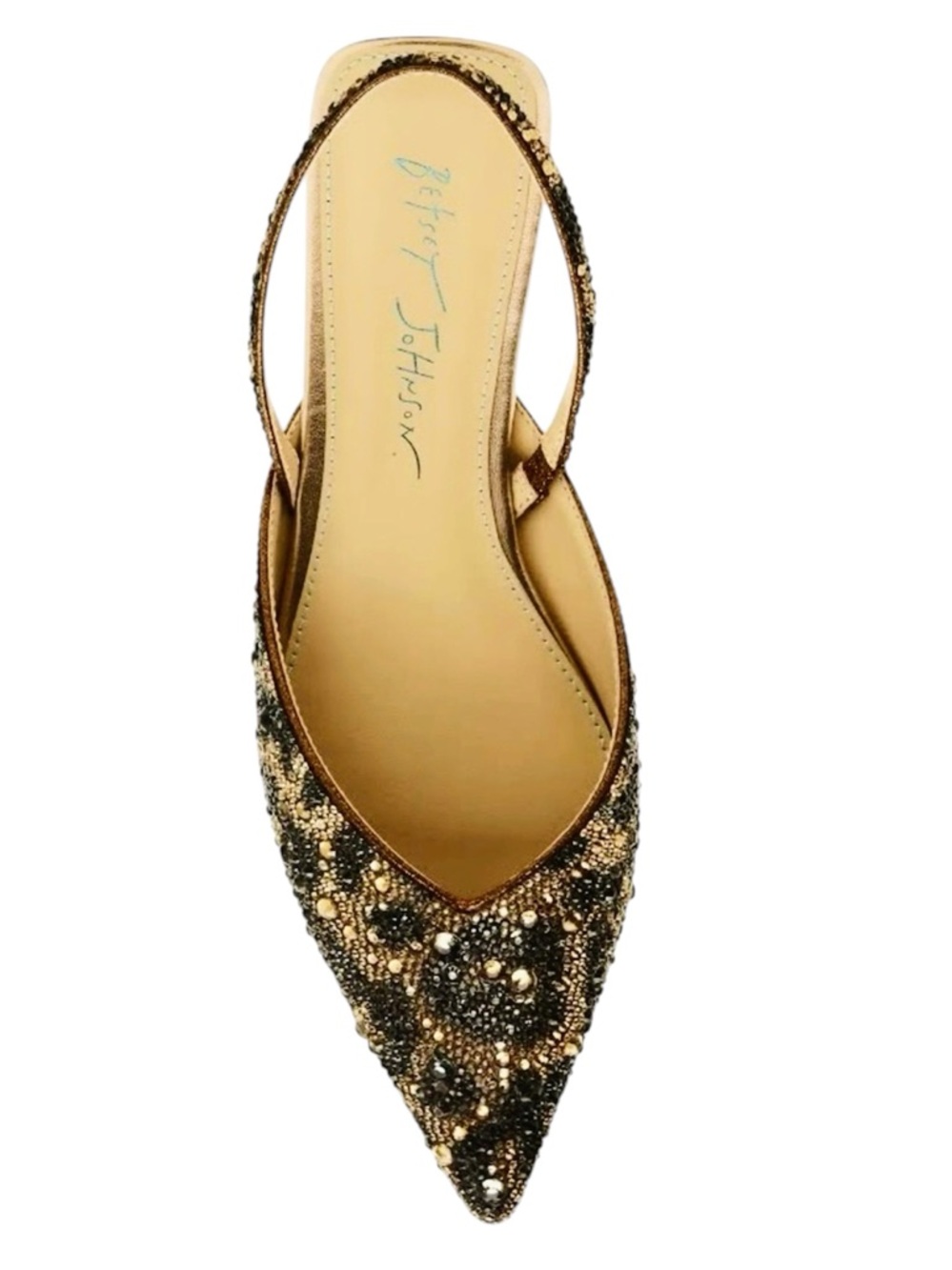 Betsey Johnson Rhinestone Embellished Flats.